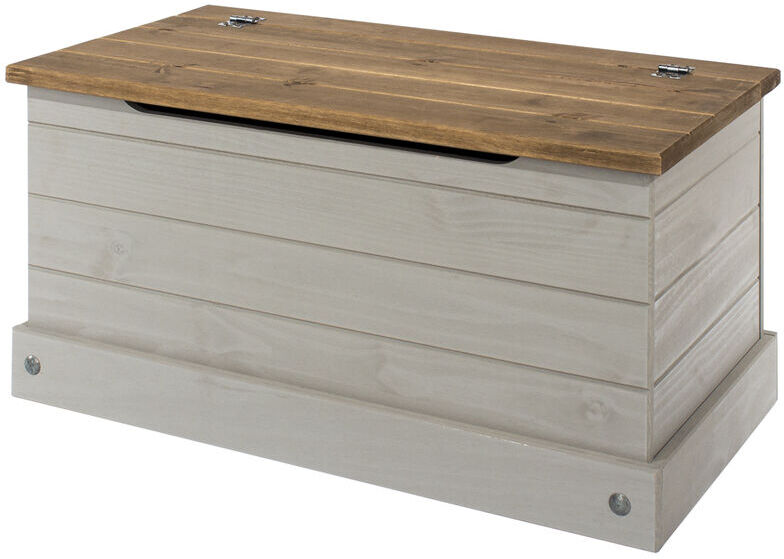 Core Products - Storage Trunk - Pine - 90.2 x 48 x 44.5 cm - Grey Wax/Antique Waxed Pine