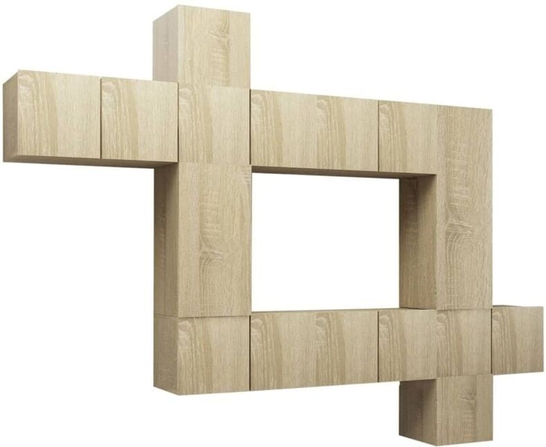 10 Piece TV Cabinet Set Sonoma Oak Engineered Wood vidaXL