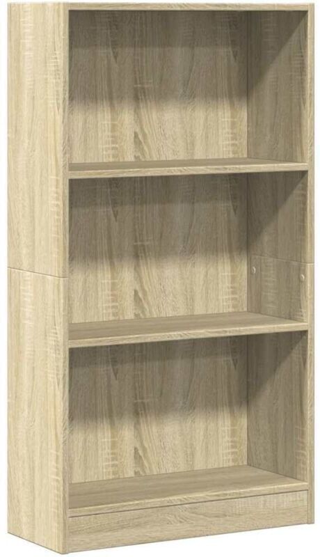 Bookcase Sonoma Oak 60x24x109 cm Engineered Wood Vidaxl