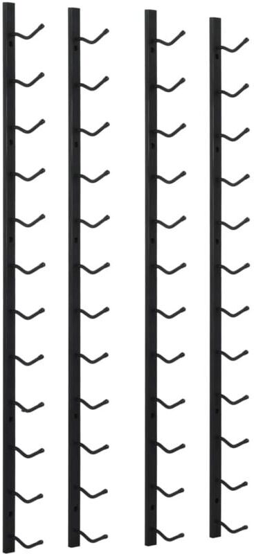 Vidaxl - Wall Mounted Wine Racks for 12 Bottles 2 pcs Black Iron