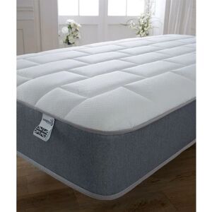 Starlight Beds 7.5 deep Memory foam Cool touch Top panel with Grey border Spring Mattress, 3ft Single 90cm by 190cm