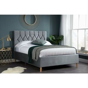 BIRLEA Loxley Small Double Bed Grey