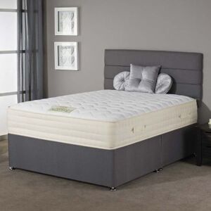 DIVAN BEDS UK 1500 Pocket Spring Quilted Orthopaedic Memory Foam Mattress / Hard / 4FT Size