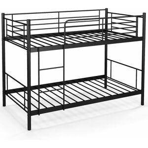 Costway - 3FT Metal Bunk Bed Single over Single Loft Bed Frame w/ Ladder Safety Guardrail