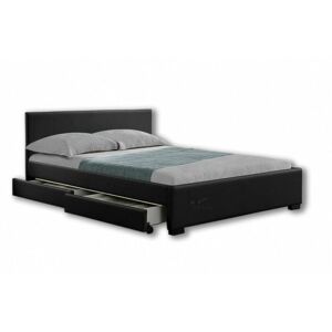 HOME DETAIL Comet Black Four Drawer Double Bed