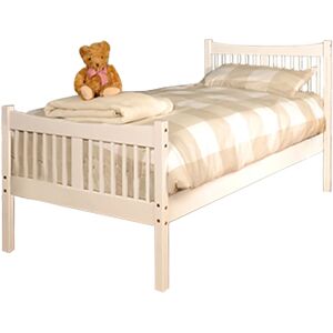 COMFY LIVING 3ft Wooden Bed Frame in White