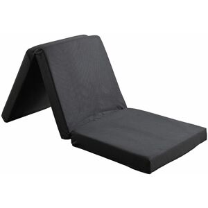 VISCO THERAPY Badenia Guest Folding Mattress 3pcs Folding Day Bed/Futon Mattress - Black - Black