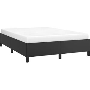 Bed Frame Black 135x190 cm Double Faux Leather Vidaxl Black