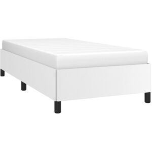 Bed Frame White 90x190 cm Single Faux Leather Vidaxl White