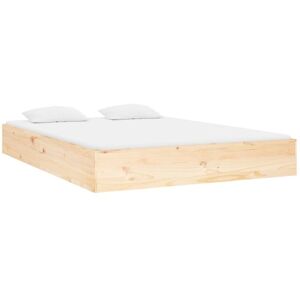 Bed Frame Solid Wood 135x190 cm Double Vidaxl Brown