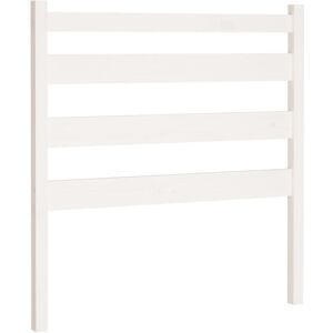 Bed Headboard White 106x4x100 cm Solid Wood Pine vidaXL - White