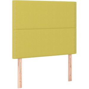 Headboards 2 pcs Green 100x5x78/88 cm Fabric vidaXL - Green