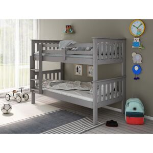 BEDMASTER Carra Bunk Bed Grey With Orthopaedic Mattresses