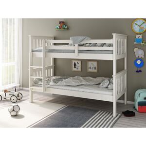 BEDMASTER Carra Bunk Bed White With Pocket Sprung Mattresses