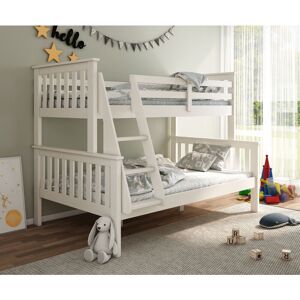 BEDMASTER Carra Triple Sleeper White With Pocket Sprung Mattresses