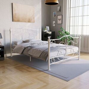 Home Discount - Chicago 4ft6 Double Metal Bed Frame, White, 190 x 135 cm