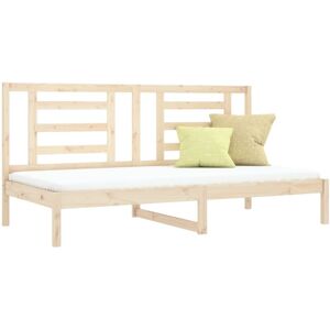 Day Bed 80x200 cm Solid Wood Pine Vidaxl Brown