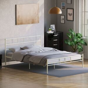 Home Discount - Dorset 5ft King Size Metal Bed Frame, White, 200 x 150 cm