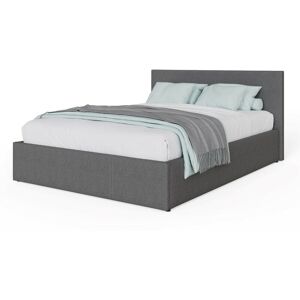 End Lift Ottoman Storage Bed 135cm Double Grey - GFW