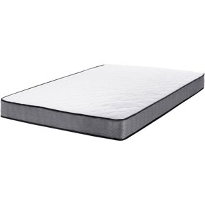 BELIANI EU Double Size Pocket Spring Mattress 4ft6 Foam Filling White Medium Bliss - White