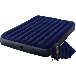 Dura-Beam Inflatable Air Bed with Pump 152x203x25 cm Blue Intex Blue