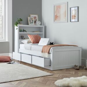 BEDMASTER Enzo White Wooden 3 Drawer Storage Bed And Pocket Mattress