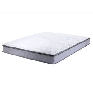BELIANI Double Size Pocket Sprung Mattress 3ft Top Pillow Firm Soft H2 Quilted Splendour - White