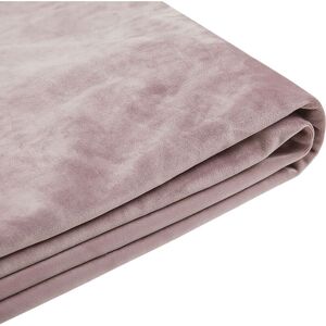 Beliani - eu King Size 5ft3 Bed Frame Additional Cover Velvet Upholstery Pink Fitou - Pink