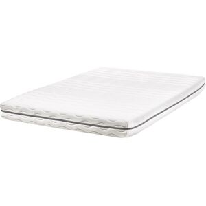 Beliani - eu Single Mattress 4ft7 Memory Foam Filling Polyester Removable Cover White Jolly - White