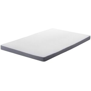 Beliani - Single Size Foam Mattress 2ft6 Polyester Cover Soft Filling Zipper White Piccolo - Grey