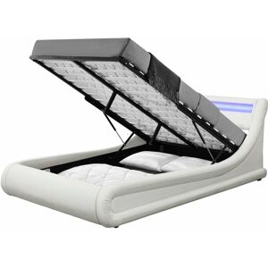 Home Detail - Galaxy led White Ottoman Double Bed