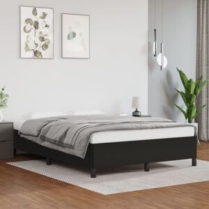 Bed Frame Black 135x190 cm 4FT6 Double Faux Leather - Goodvalue