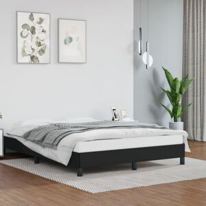 Bed Frame Black 135x190 cm 4FT6 Double Faux Leather - Goodvalue