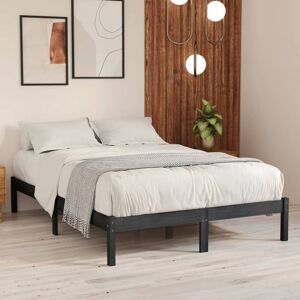 Bed Frame Grey Solid Wood Pine 200x200 cm - Goodvalue