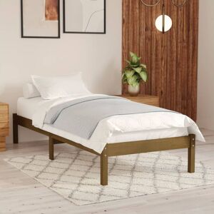 Bed Frame Honey Brown Solid Wood Pine 100x200 cm - Goodvalue