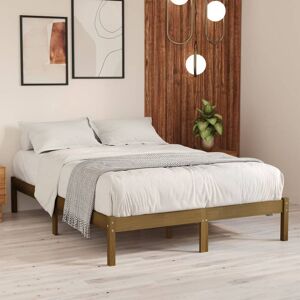 Bed Frame Honey Brown Solid Wood Pine 120x200 cm - Goodvalue