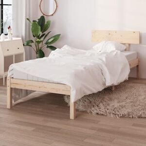 Goodvalue - Bed Frame Solid Wood 75x190 cm Small Single