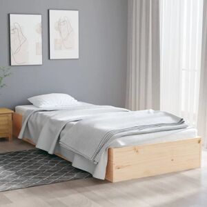 Bed Frame Solid Wood 75x190 cm Small Single - Goodvalue