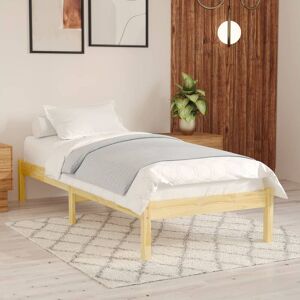 GoodValue Bed Frame Solid Wood 90x190 cm Single