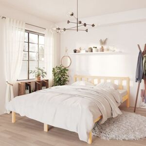 Bed Frame Solid Wood Pine 150x200 cm King Size - Goodvalue