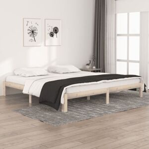 Bed Frame Solid Wood Pine 200x200 cm - Goodvalue
