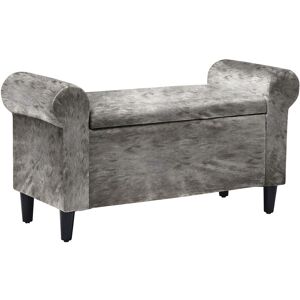 LPD FURNITURE Highgrove Storage Ottoman Silver