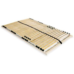 Hommoo Slatted Bed Base with 28 Slats 7 Zones 140x200 cm FSC