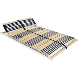 Slatted Bed Base with 42 Slats 7 Zones 100x200 cm fsc VD12401 - Hommoo