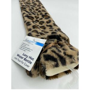 Blue Canyon - Lovely Extra Long 2 Litre Hot Water Bottle w Leopard Print Fake Faux Fur Cover