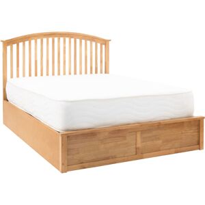 Madrid Wooden Ottoman Storage Bed 135cm Double Oak - GFW