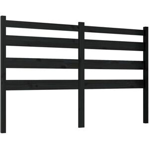 BERKFIELD HOME Mayfair Bed Headboard Black 166x4x100 cm Solid Wood Pine