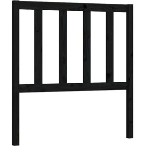 Berkfield Home - Mayfair Bed Headboard Black 81x4x100 cm Solid Wood Pine