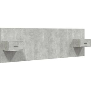 BERKFIELD HOME Mayfair Bed Headboard with Cabinets Concrete Grey Engineered Wood