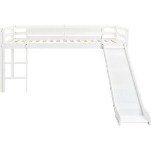 BERKFIELD HOME Mayfair Children's Loft Bed Frame with Slide & Ladder Pinewood 97x208 cm